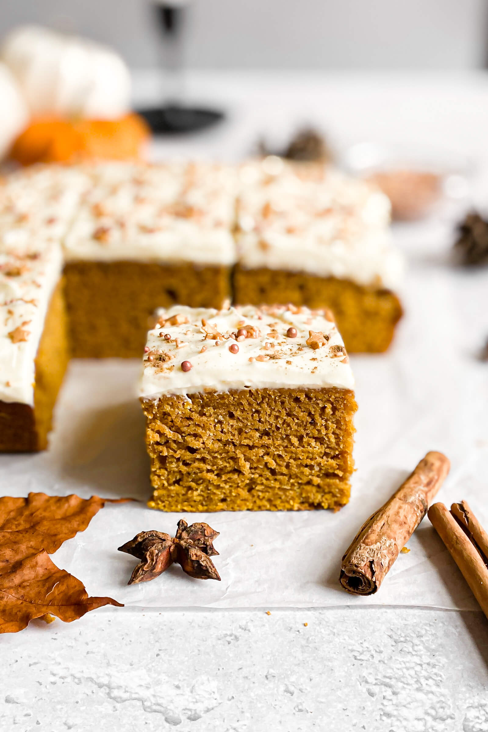Pumpkin Cake With Cream Cheese Frosting