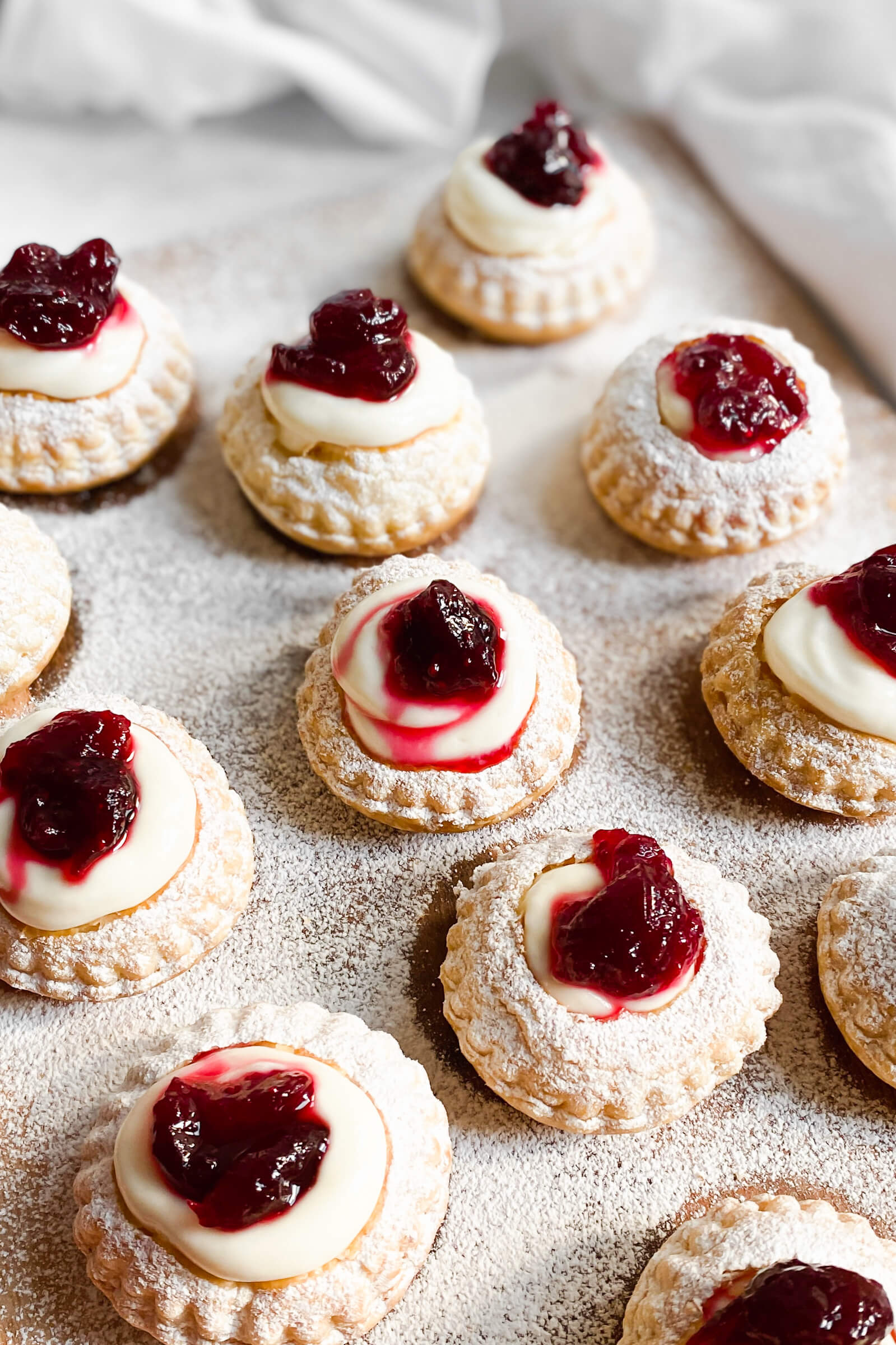 Cheesy Cranberry Puff Pastry Mini Cups