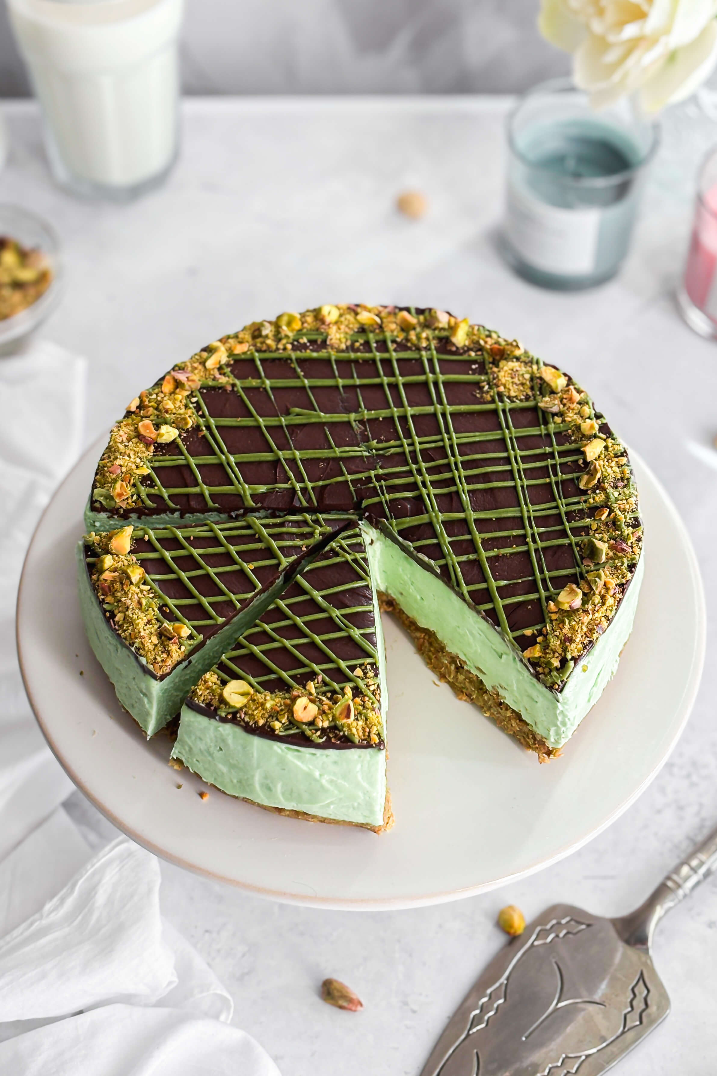 No Bake Viral Dubai Chocolate Cheesecake