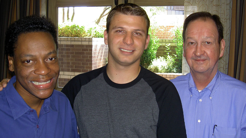 Tyron Garner (Left), Sean Kosofsky - Equality Federation Board Chair ‘03 (Center), and John Lawrence (Right), plaintiffs in Lawrence v. Texas.