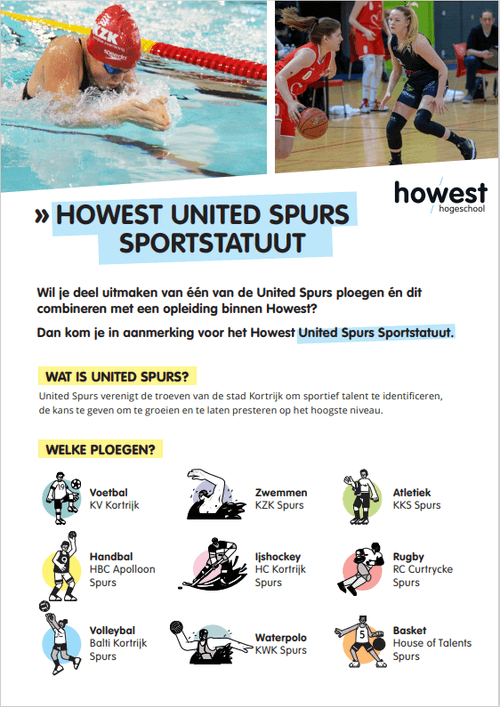 United Spurs sportstatuut bij Howest