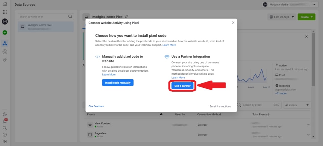 Add events using a partner