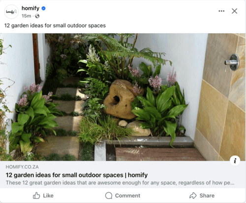 Facebook link post