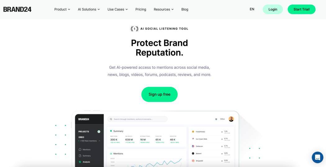 Brand24 homepage