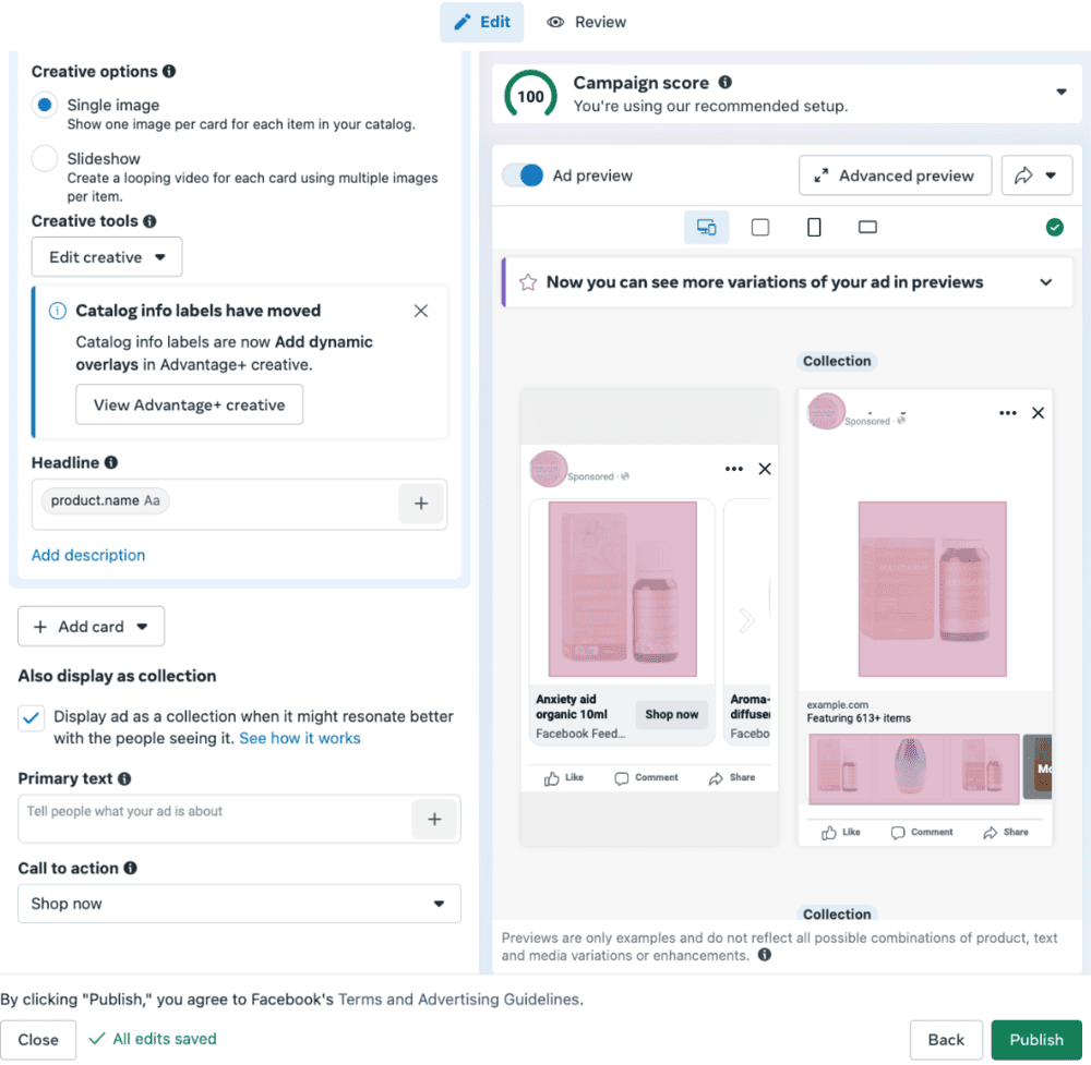 Ads Manager - Ad Creative Setup