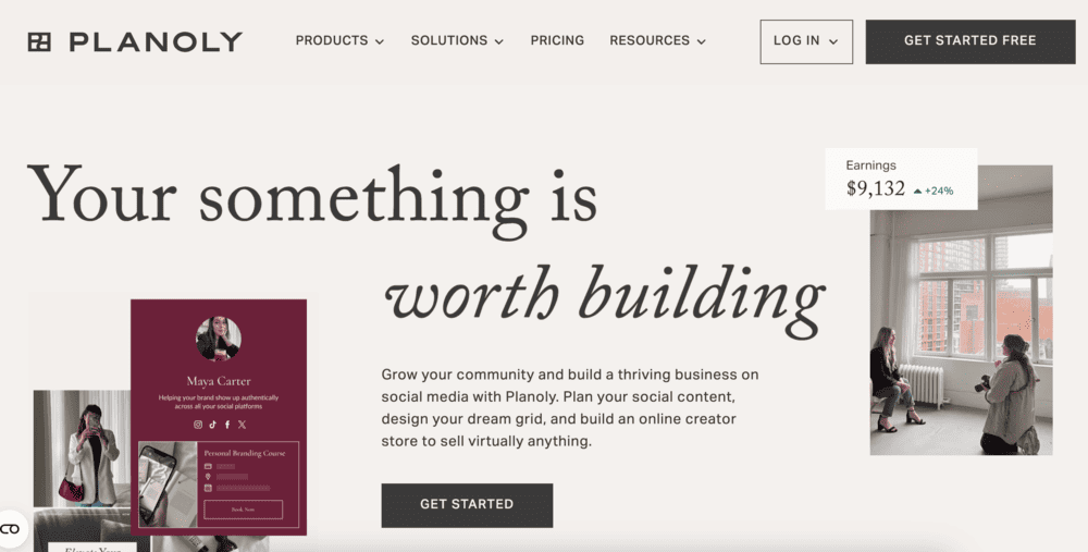 Planoly homepage