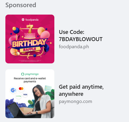 Examples of Facebook Right Column ads