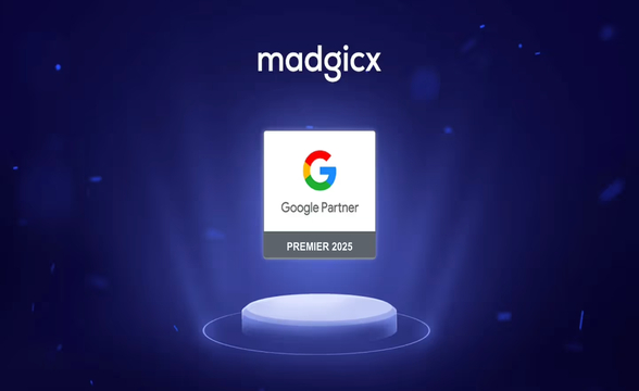 The Madgicx logo above the 2025 Google Premier Partner badge