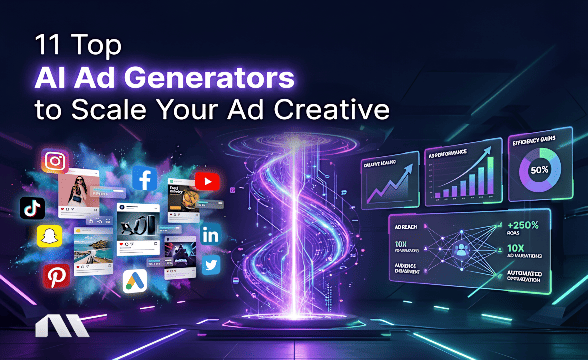 Who offers AI-generated ad copy and visuals