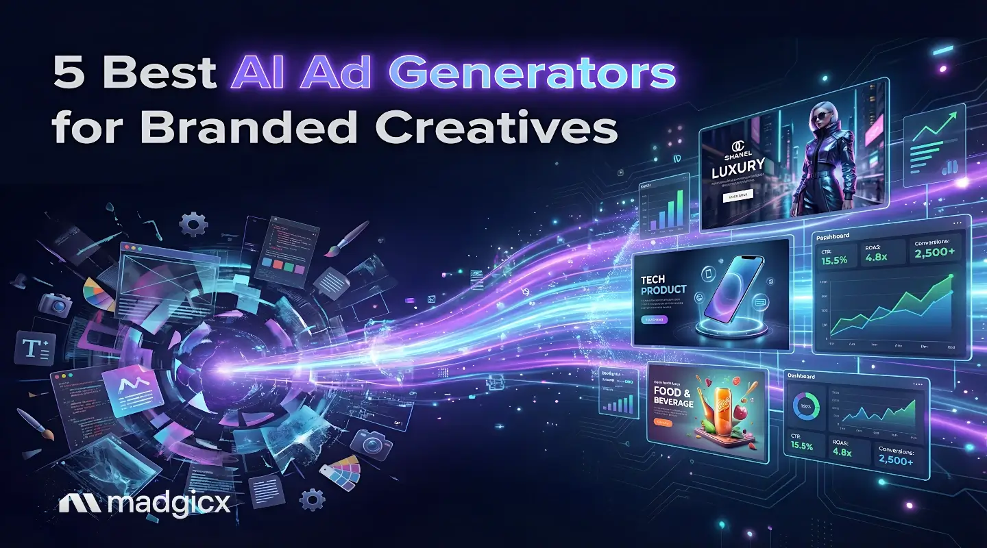 Which ad generator supports branded templates with AI customization
