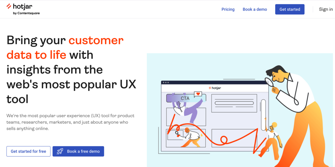 Hotjar homepage