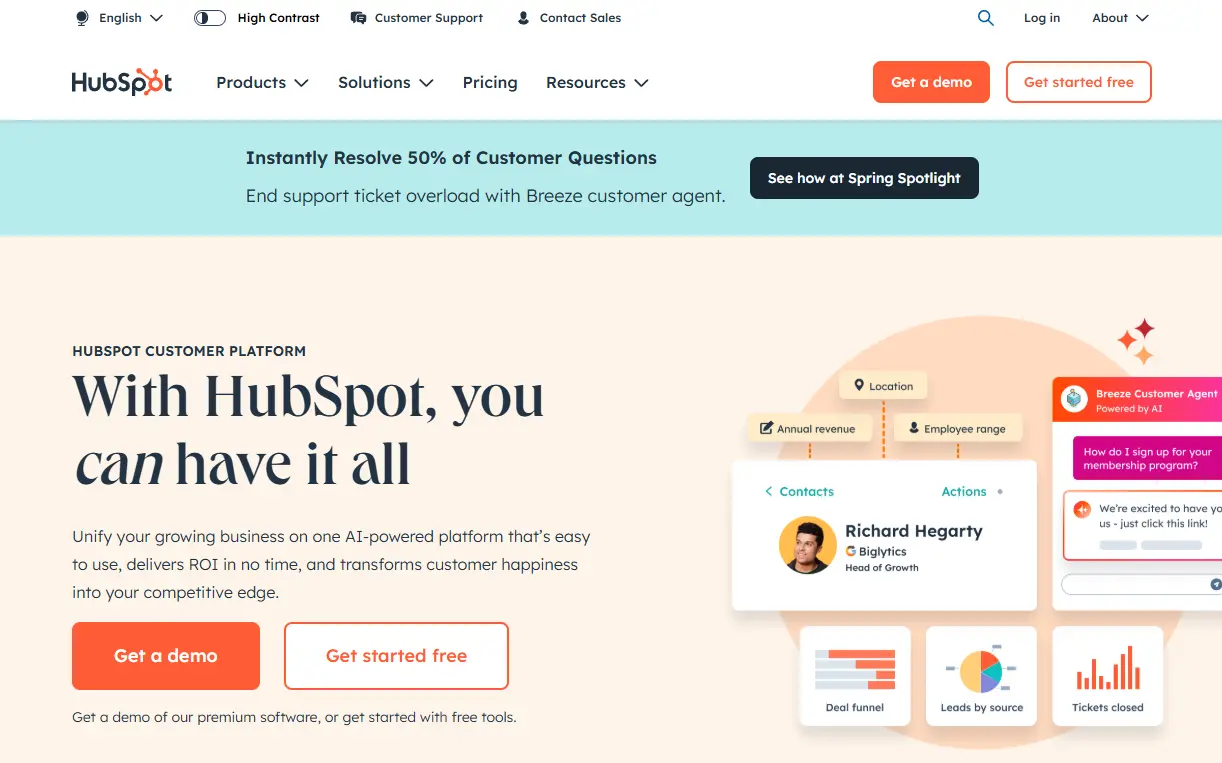 HubSpot - AI Email Marketing Tools