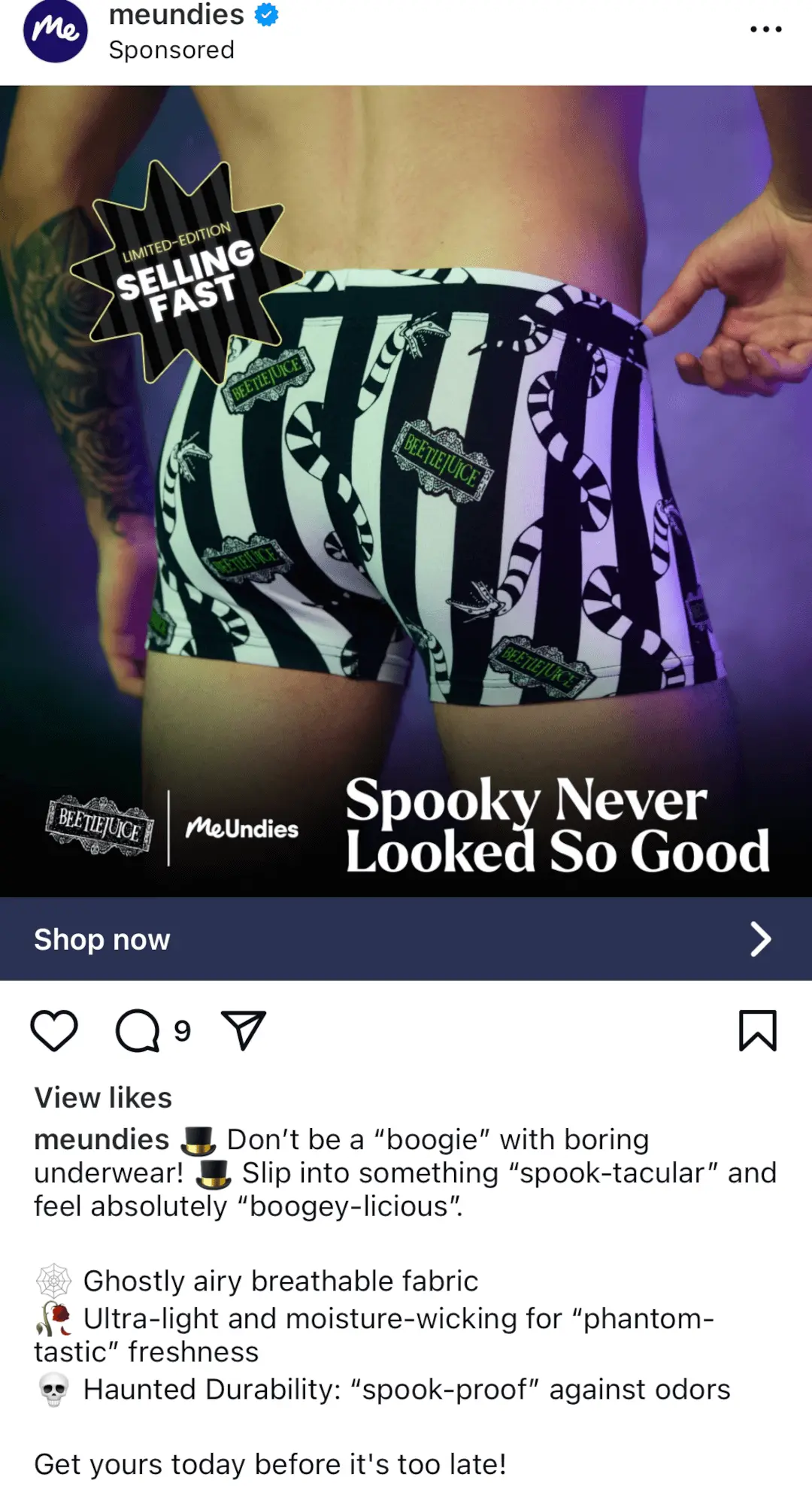 Instagram ad example