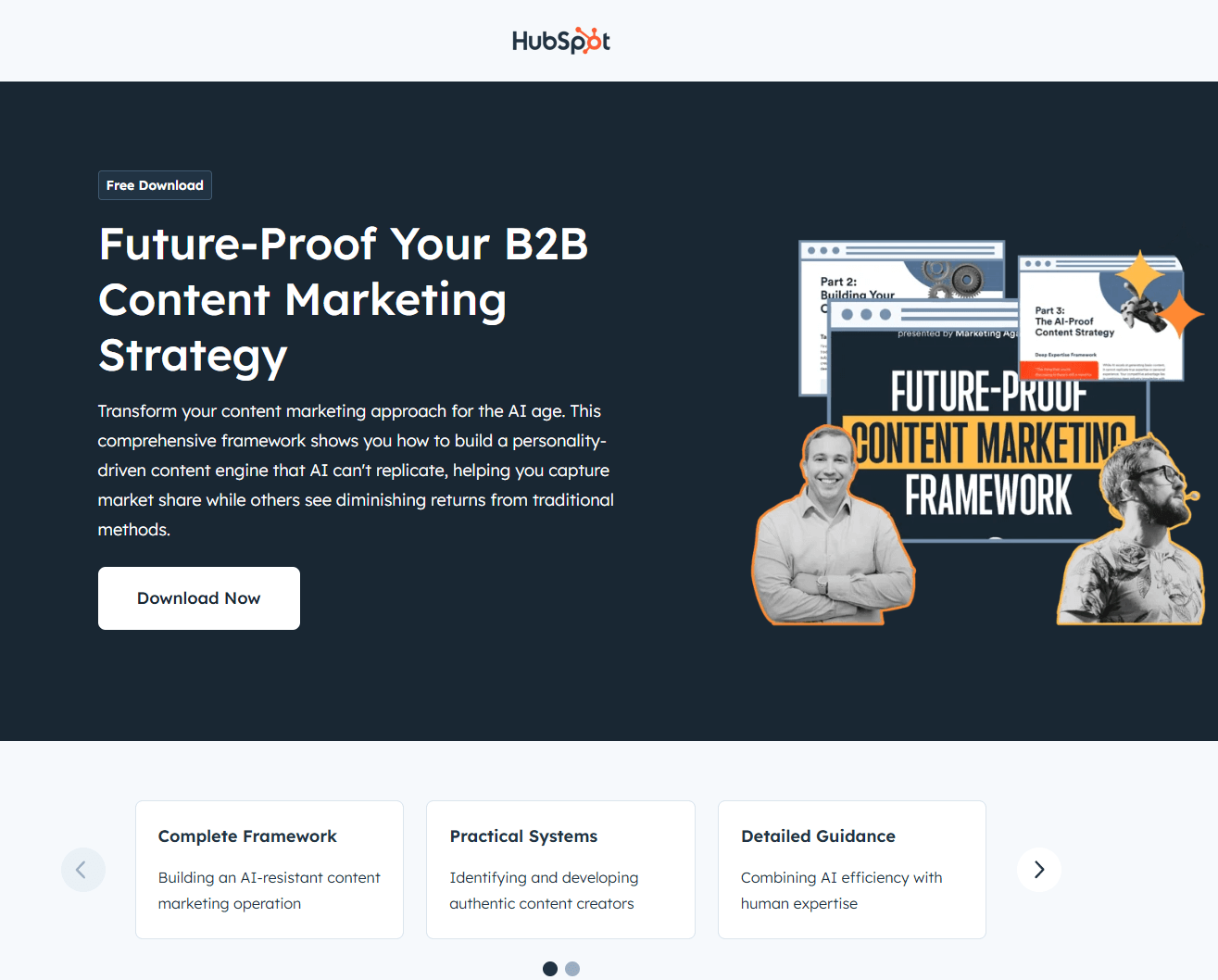 Lead generation CTA example