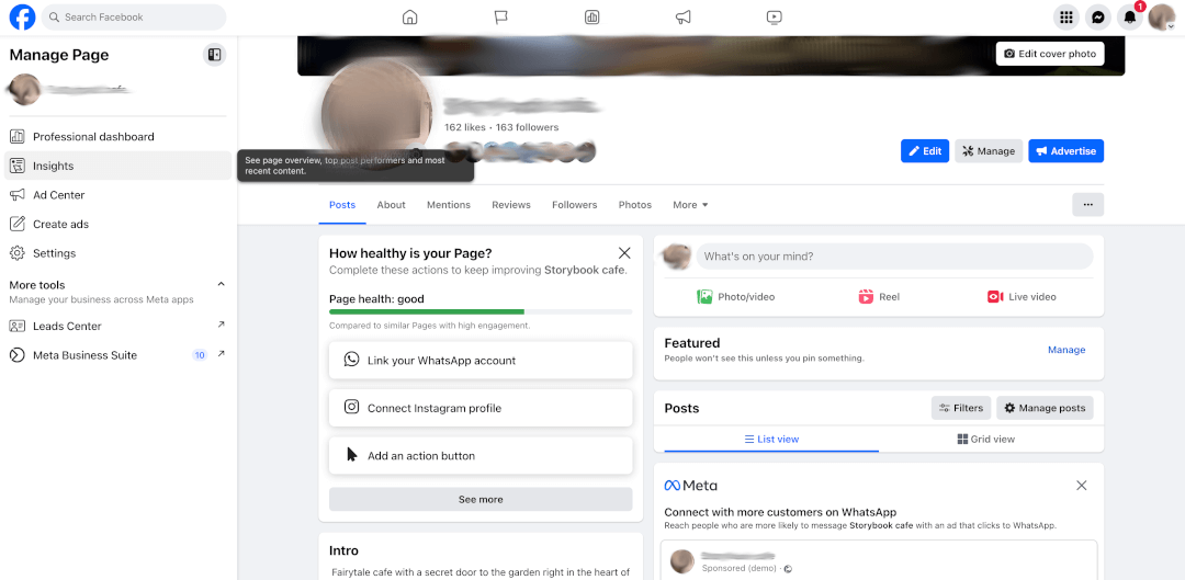 View Facebook Page Insights