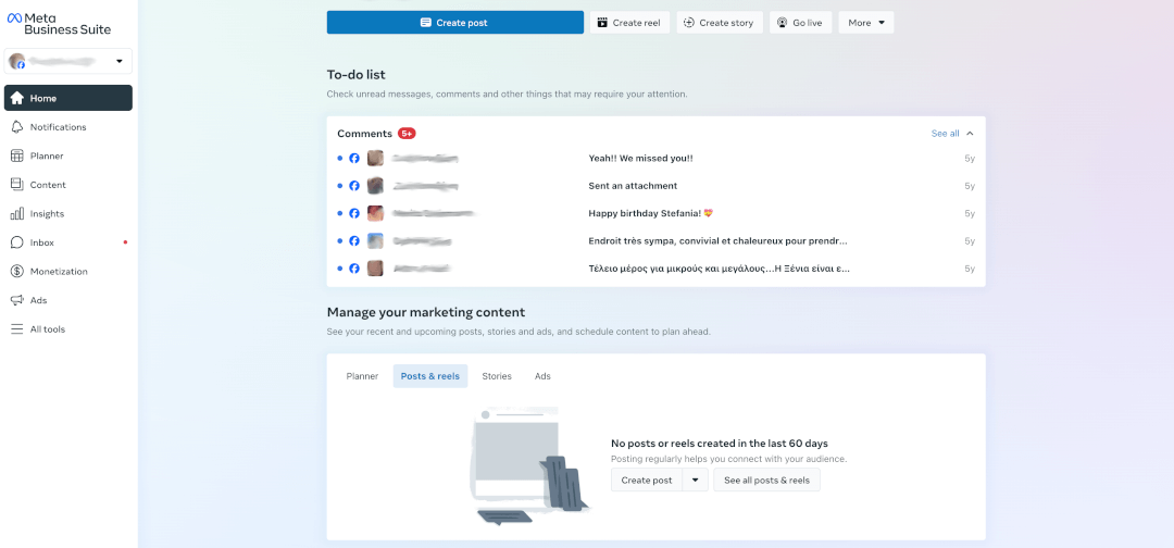 Create a Meta Business Suite account