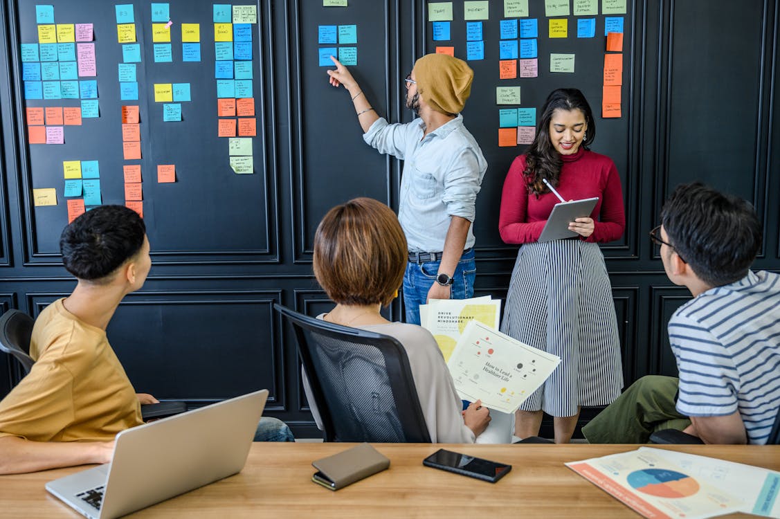Free People having a Meeting Stock Photo