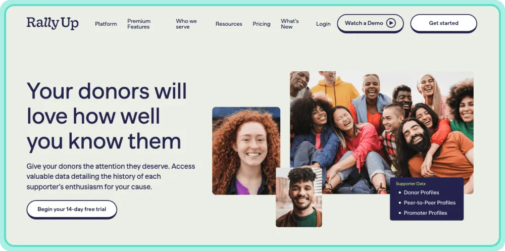 Rallyup CRM pour la gestion des donateurs