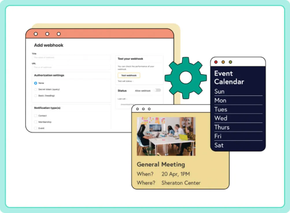 Wil apricot main features for organizing an event