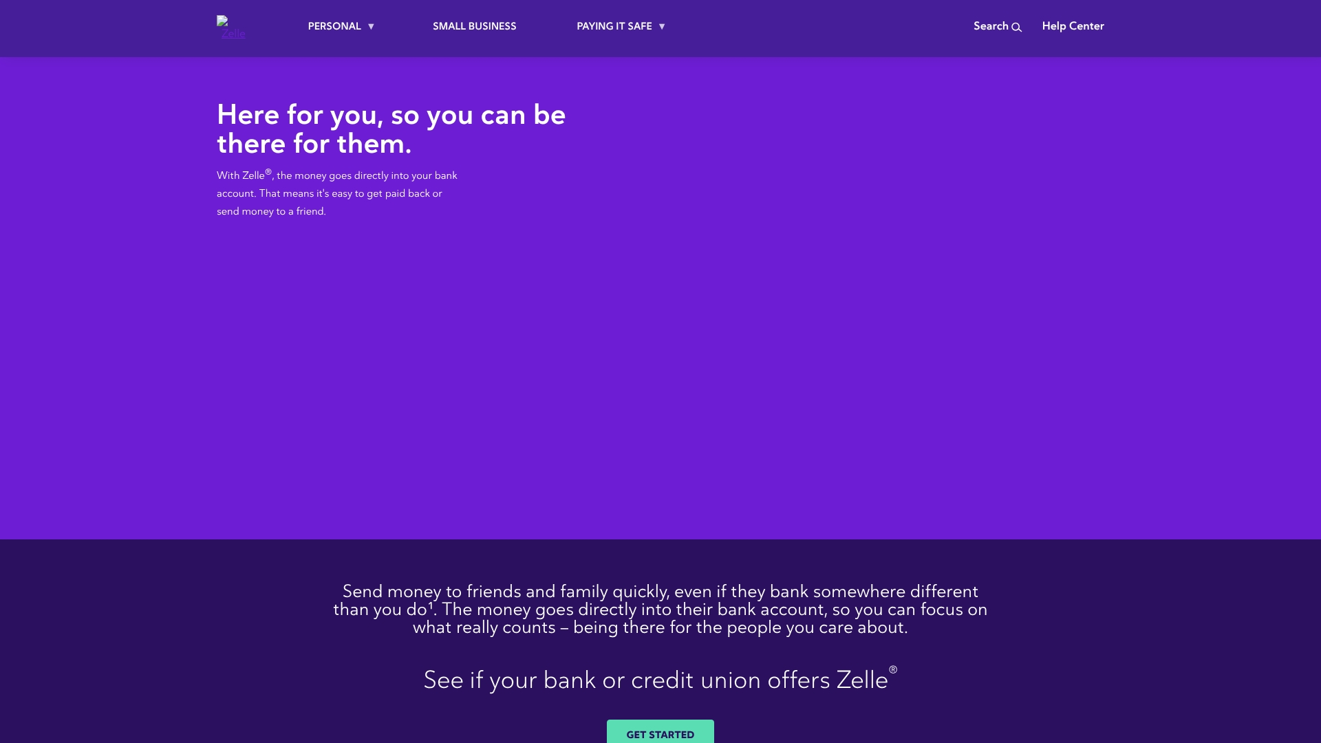 Zelle mobile interface showing basic money transfer functionality