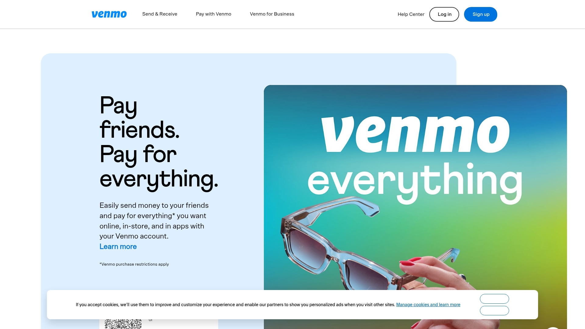 Venmo mobile app interface showing social feed and simple payment options