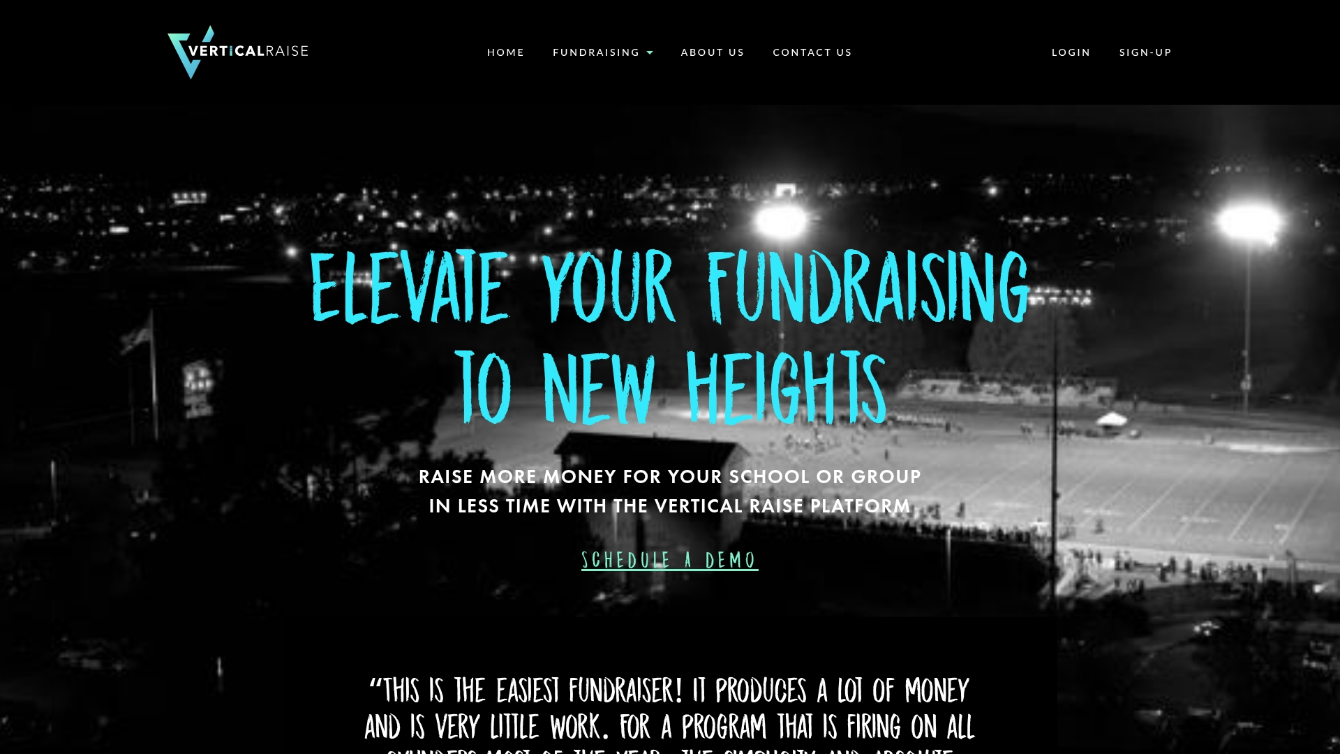 VerticalRaise mobile fundraising platform interface