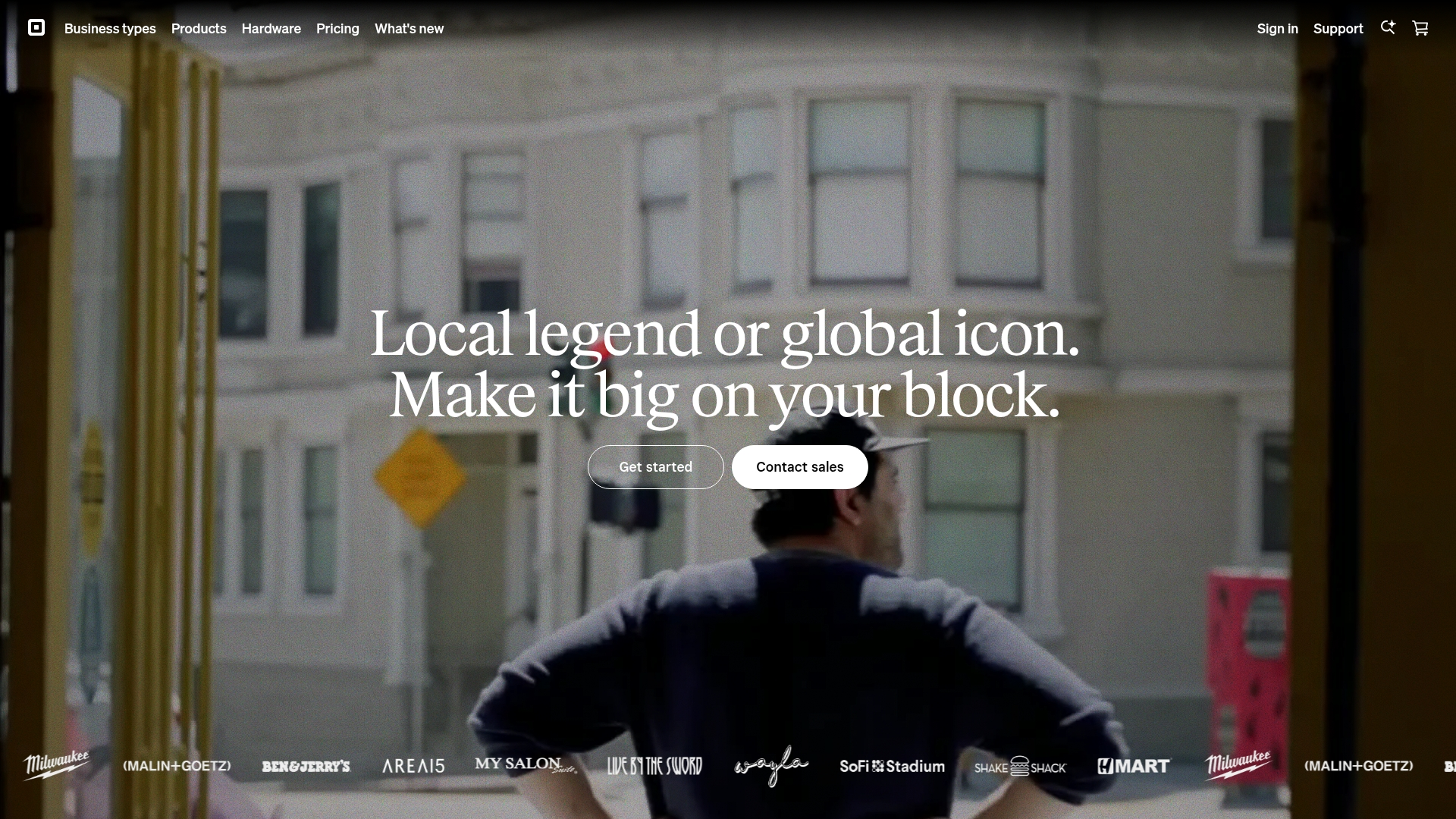 Square point of sale interface showing transaction options