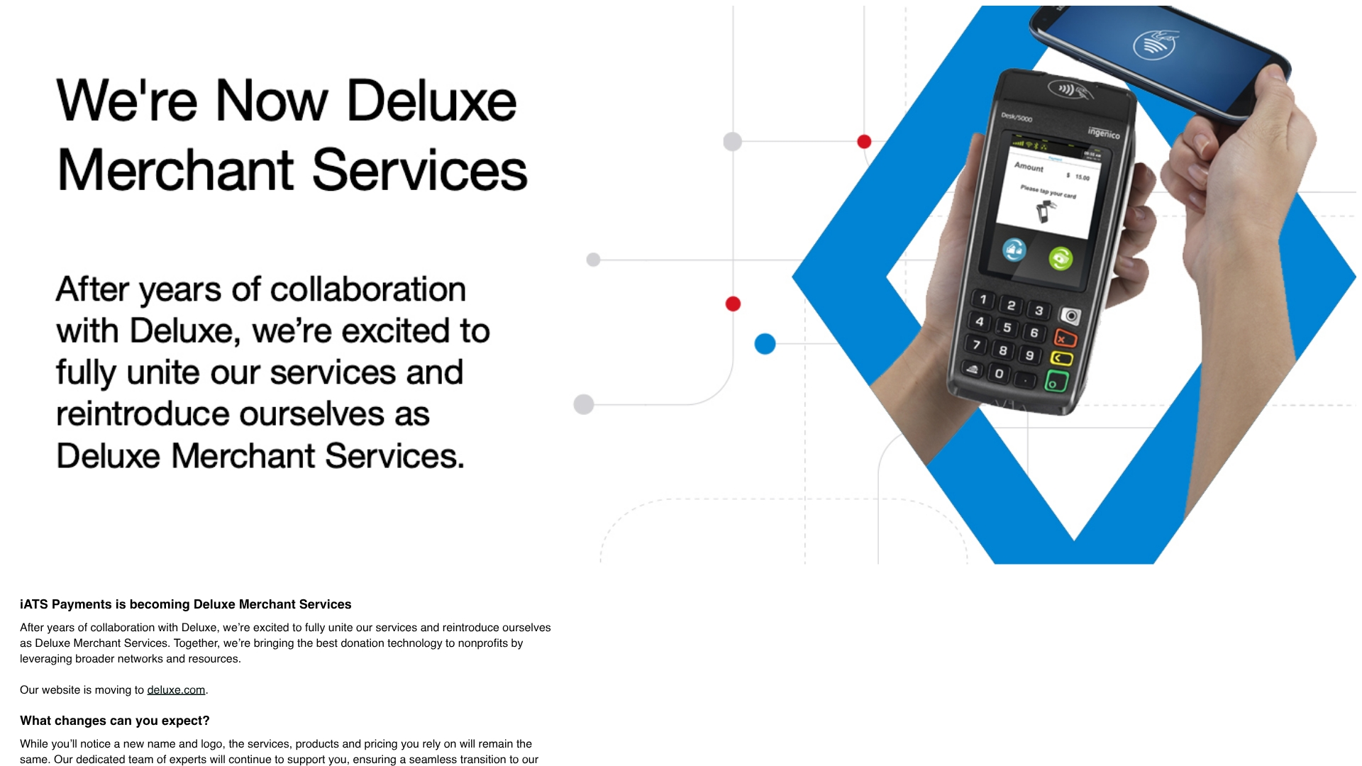 iATS Payments homepage illustrating payment processing solutions built for Canadian nonprofits