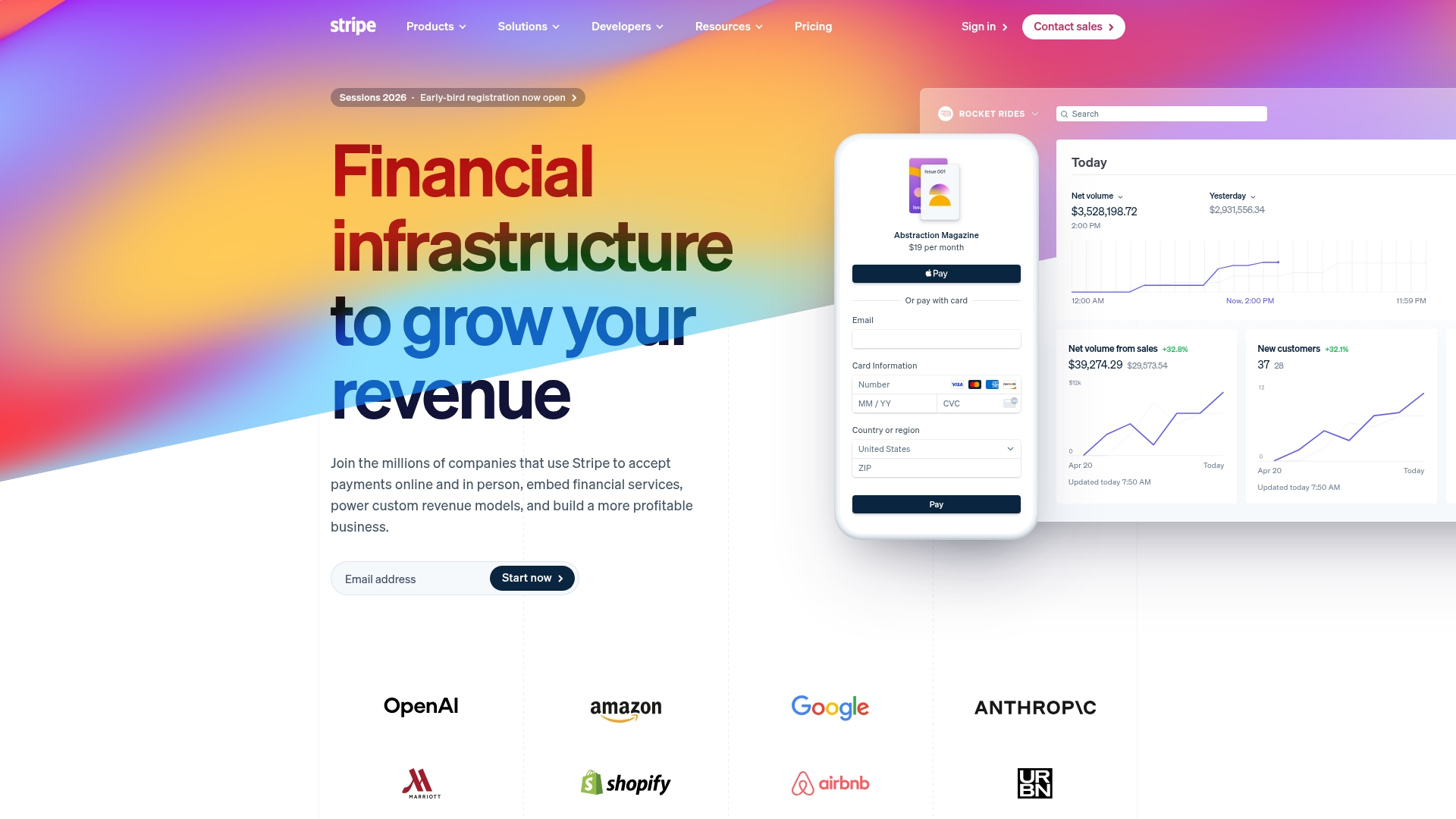 Stripe payment processing platform interface showing developer-focused tools