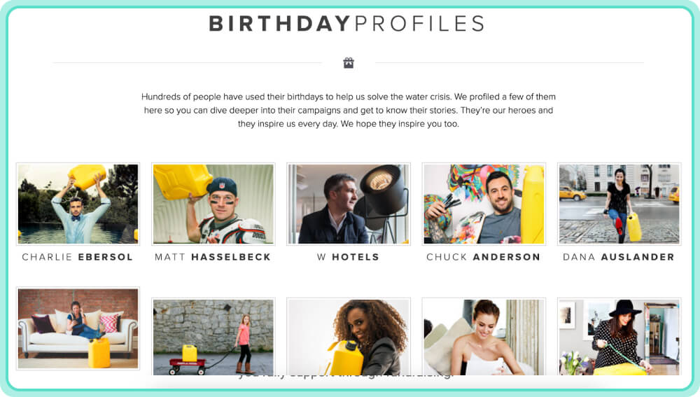 Examples of birthday fundraisers to raise money for nonprofits