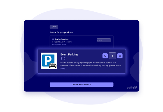 Add an add-on to your ticket purchase