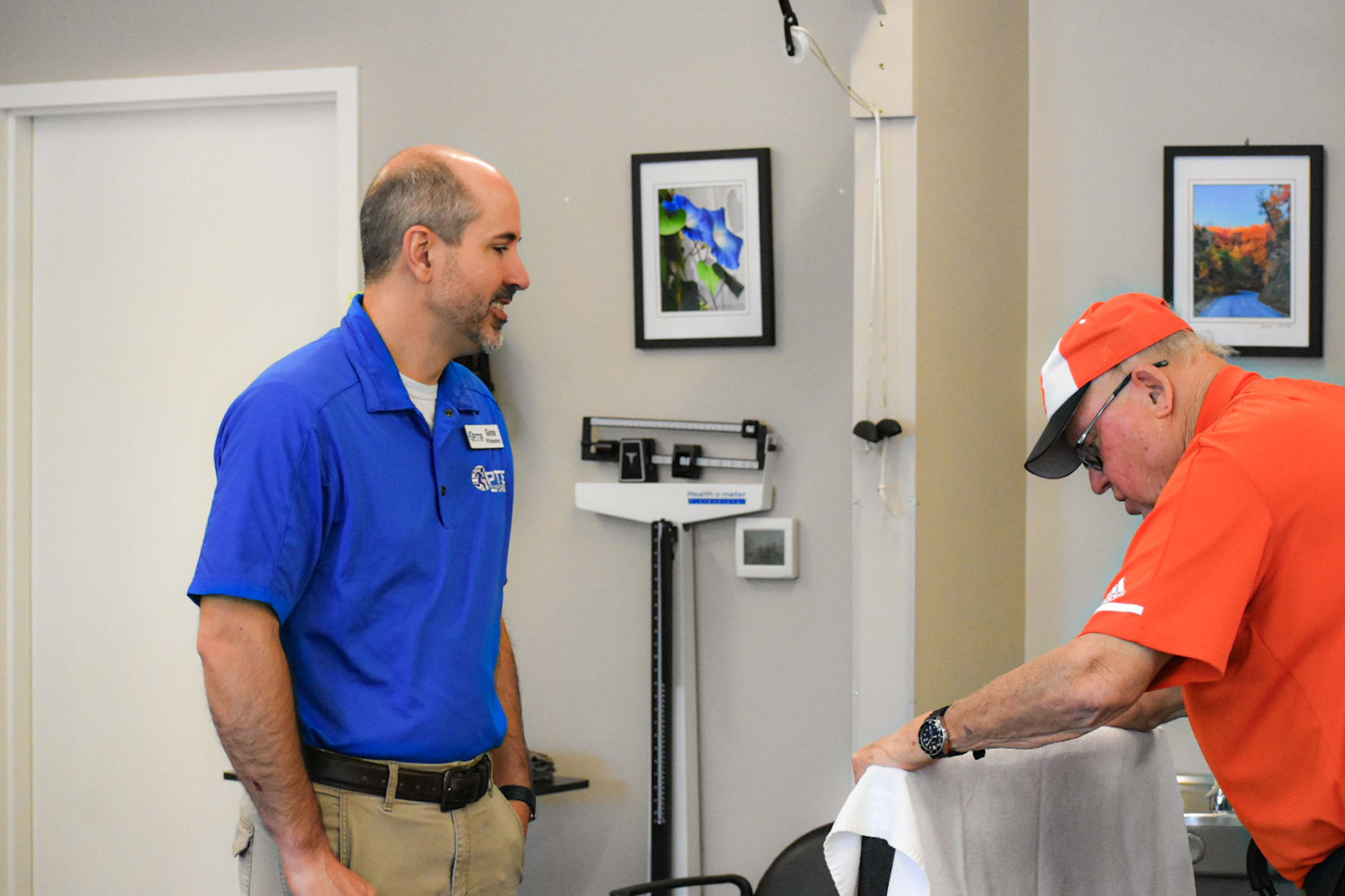 A Pro Therapy Services clinician assisting a patient during therapy.