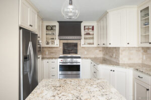 Kitchen remodel-stone tile backsplash