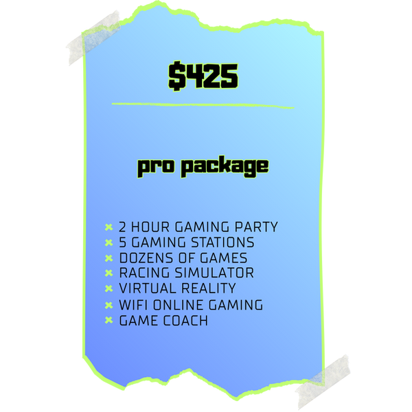 Pro Package $425 - 2 hour game truck party