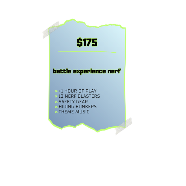Nerf battle experience add-on $175