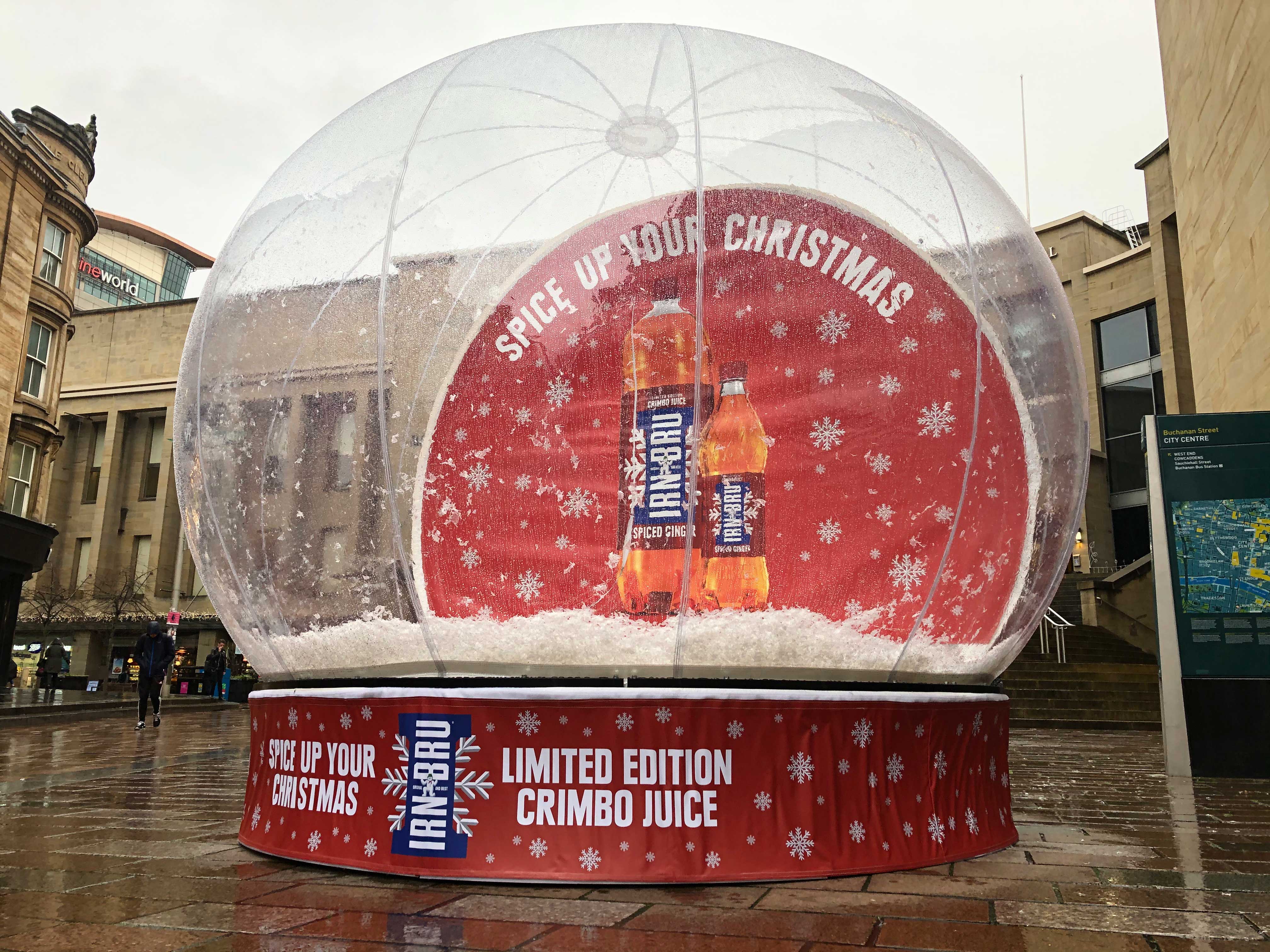 Let it snow globe events giant snow globe hire