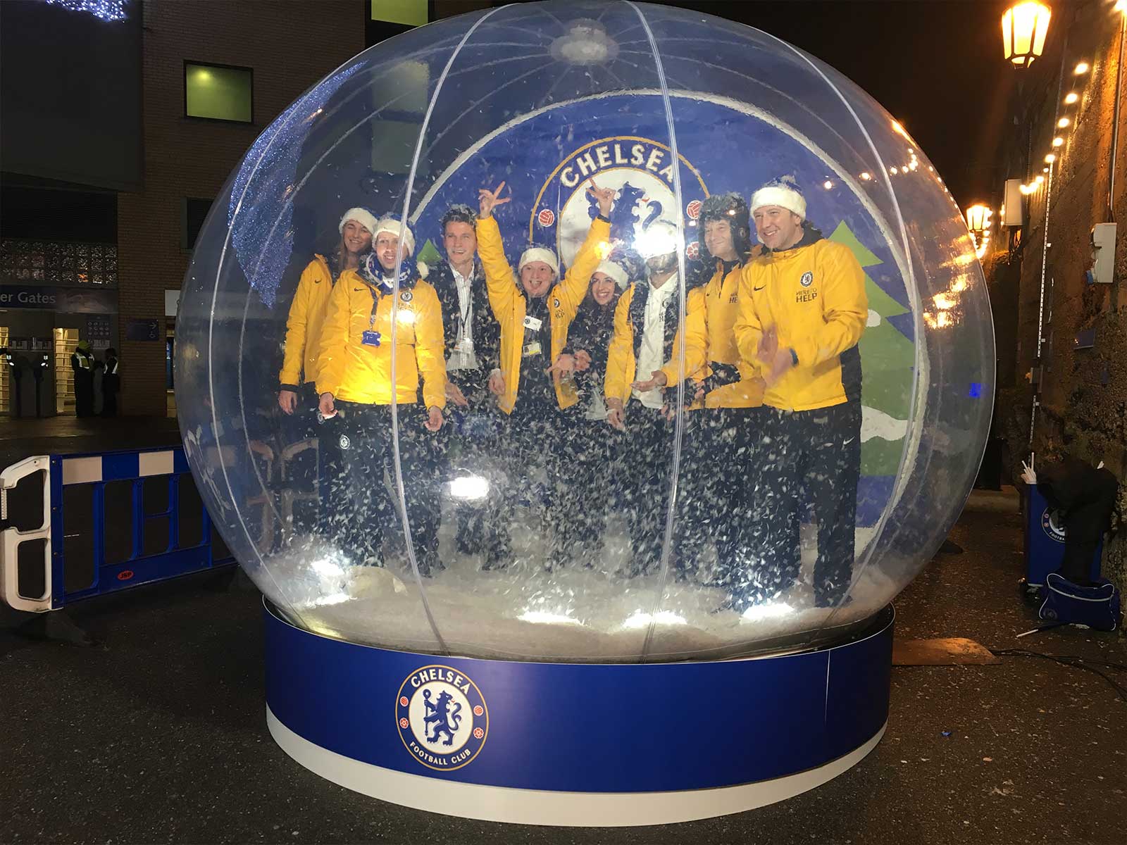 Let it snow globe events giant snow globe hire