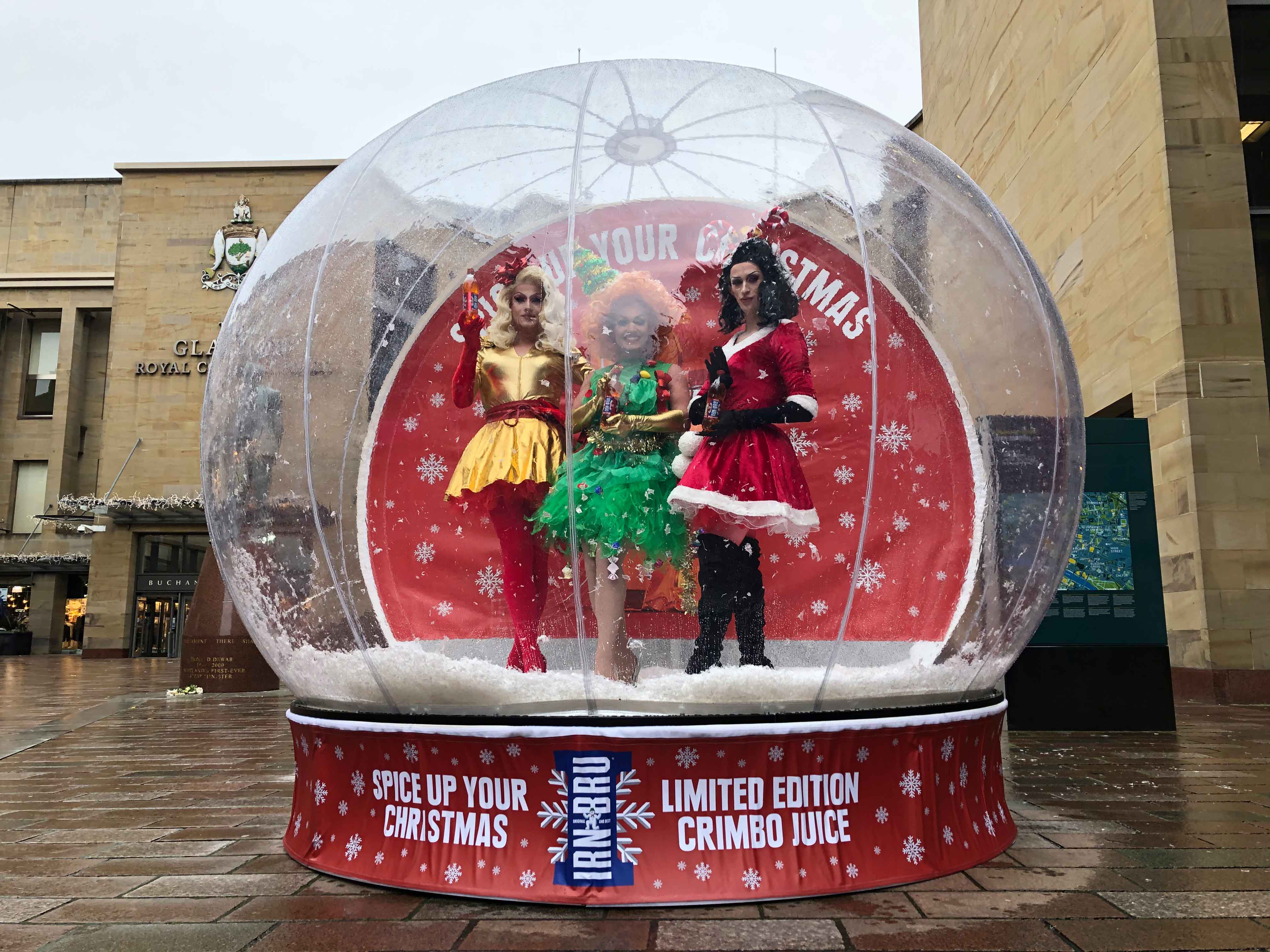 Let it snow globe events giant snow globe hire