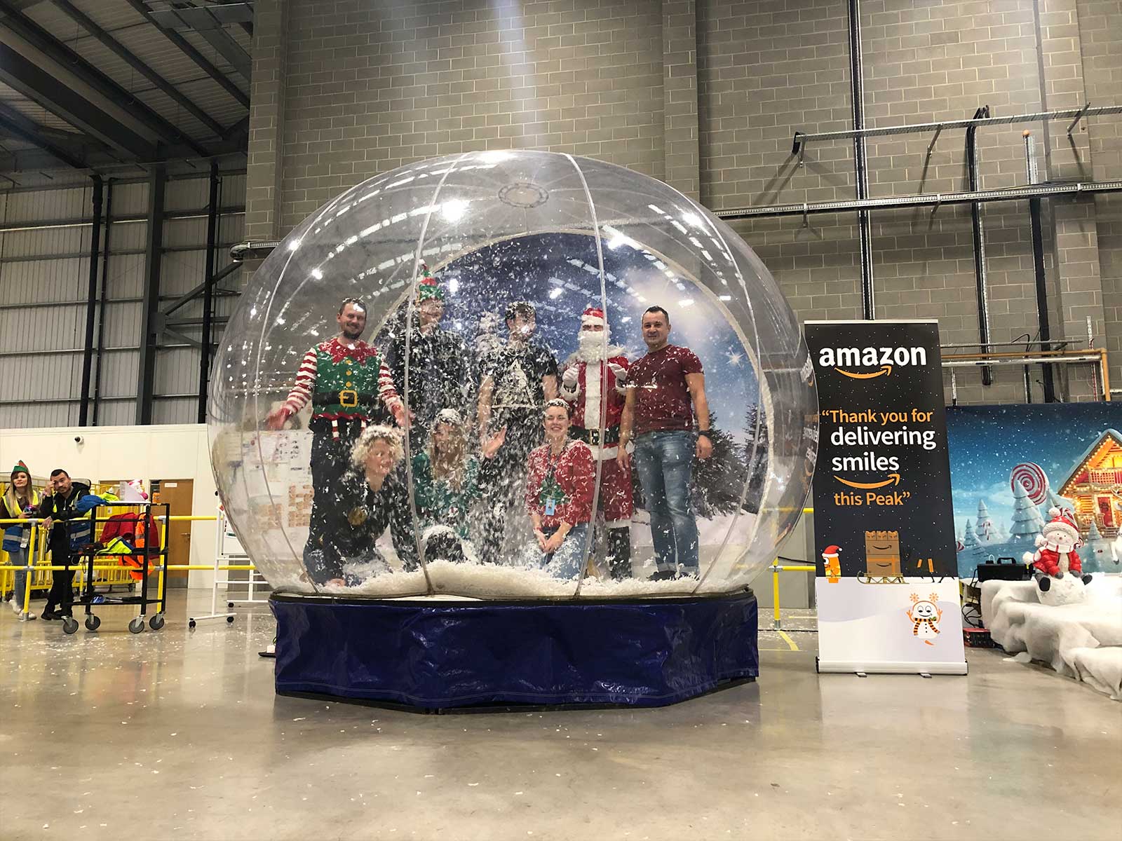 Let it snow globe events giant snow globe hire