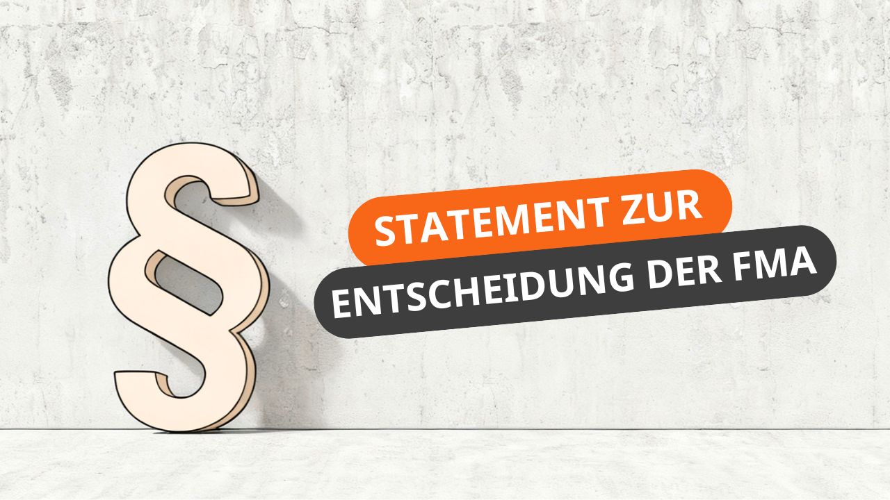 Stellungnahme zur Verhängung einer Geldstrafe durch die FMA