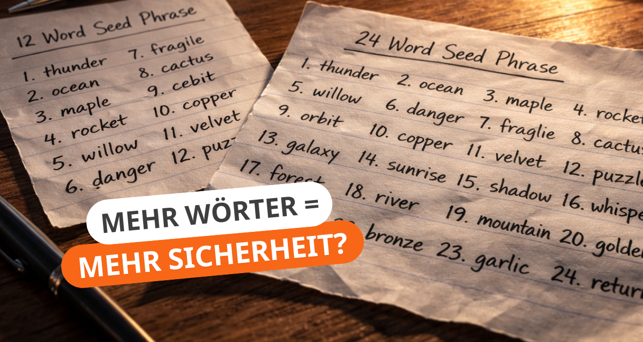 12 oder 24 Wörter bei Bitcoin: Was ist wirklich sicherer?