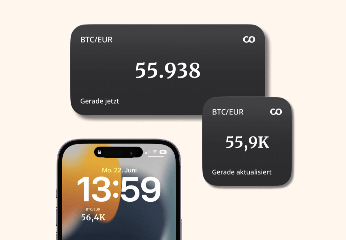 Bitcoin-Kurs-Widget für iOS und Android