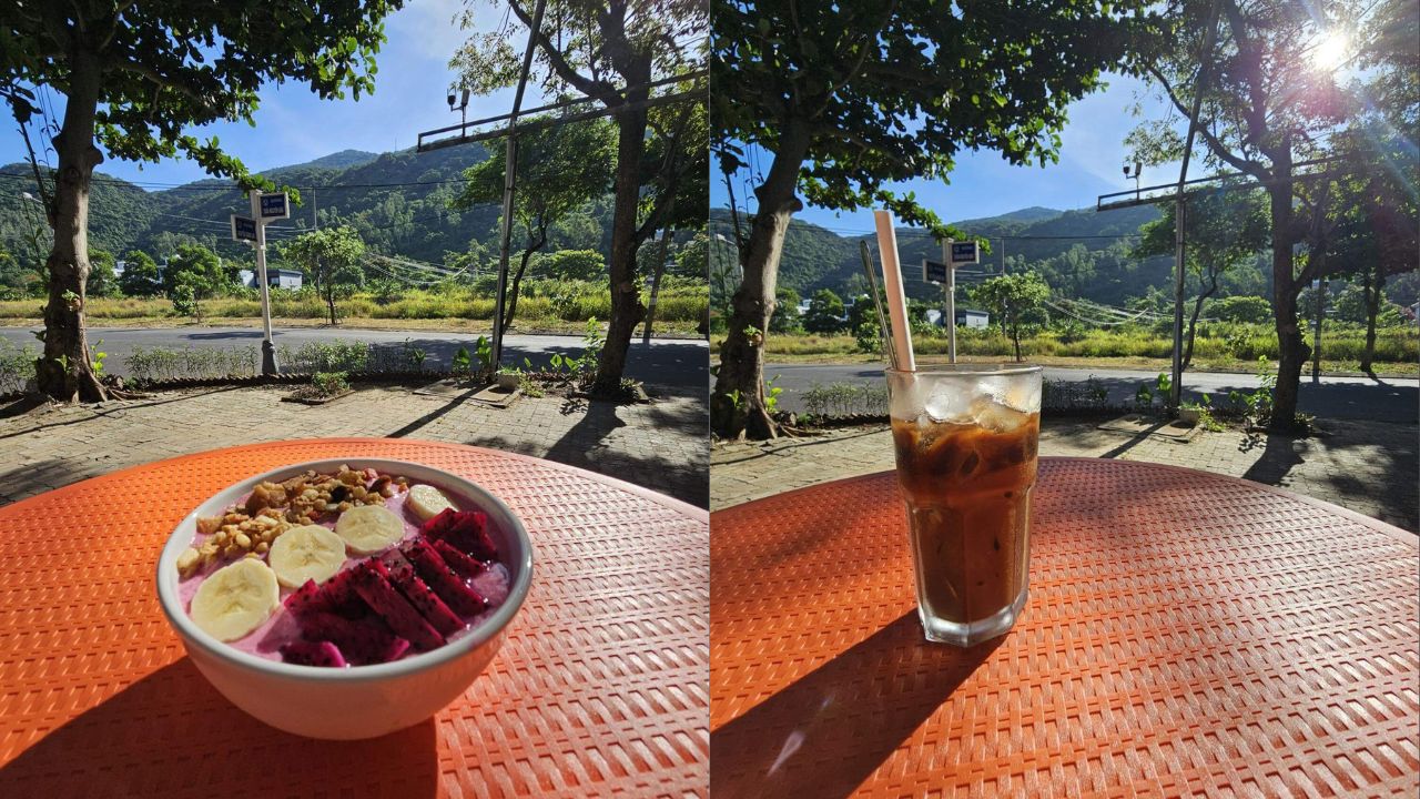 Granola und Eiskaffe bei BitCoffee