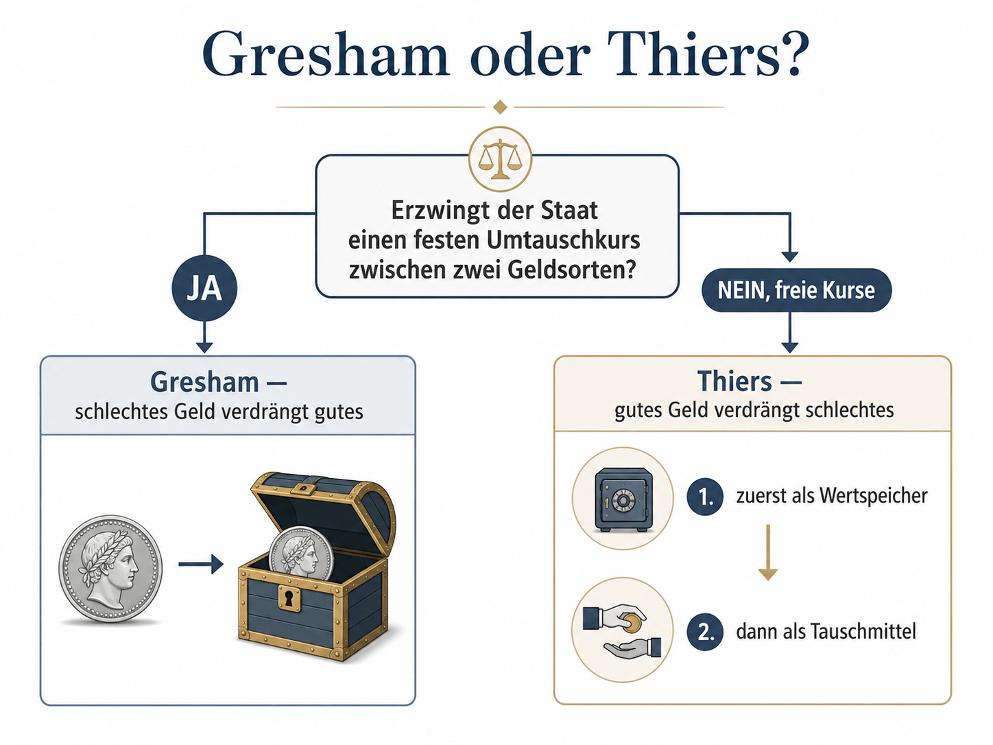 Greshams vs. Thiers Gesetz