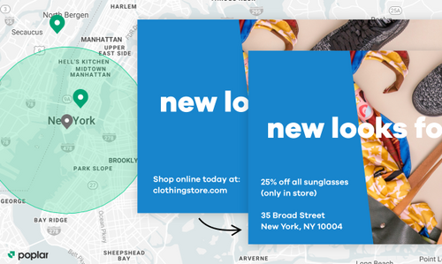 two photos of a postcard