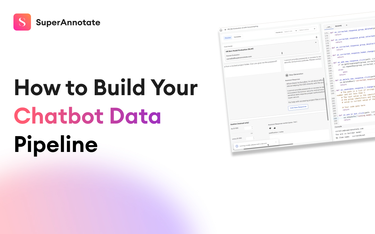 how to build and automate data pipeline for chatbot