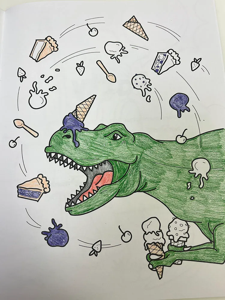 A image of a dinosaur drawing