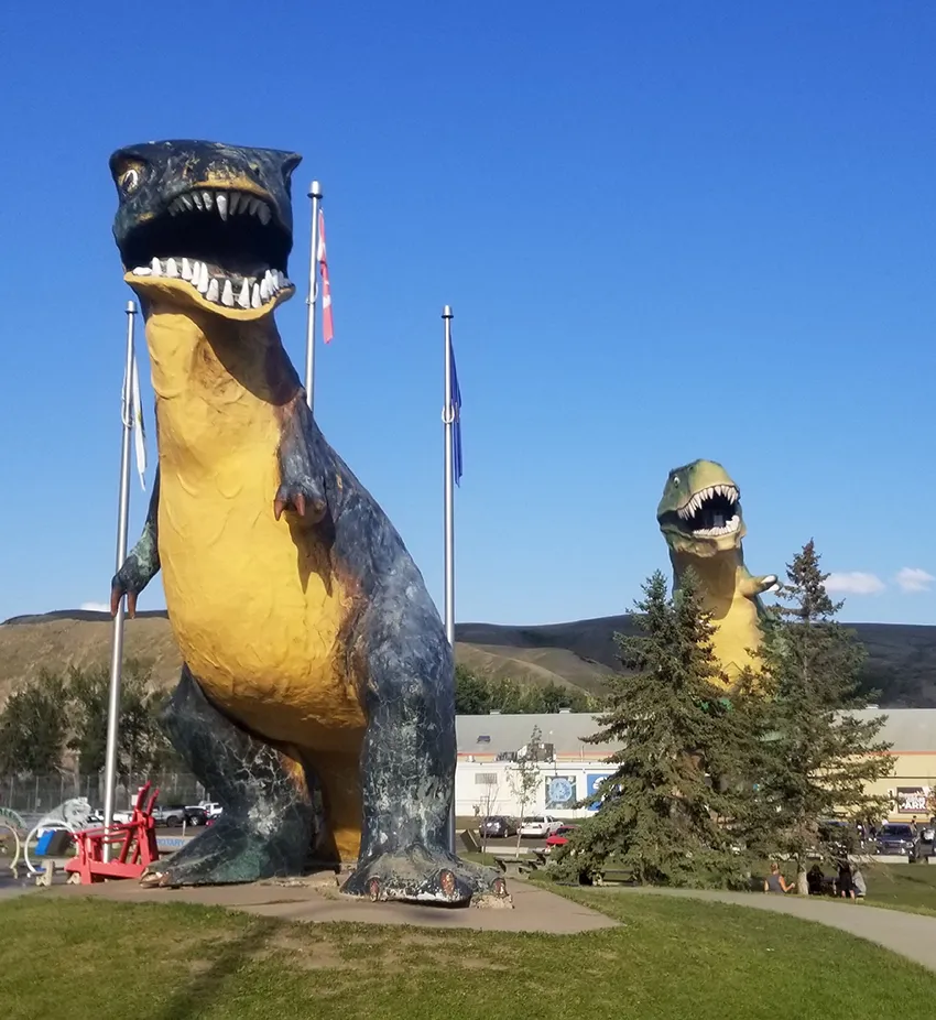 A image of a dinosaur statue Dinny