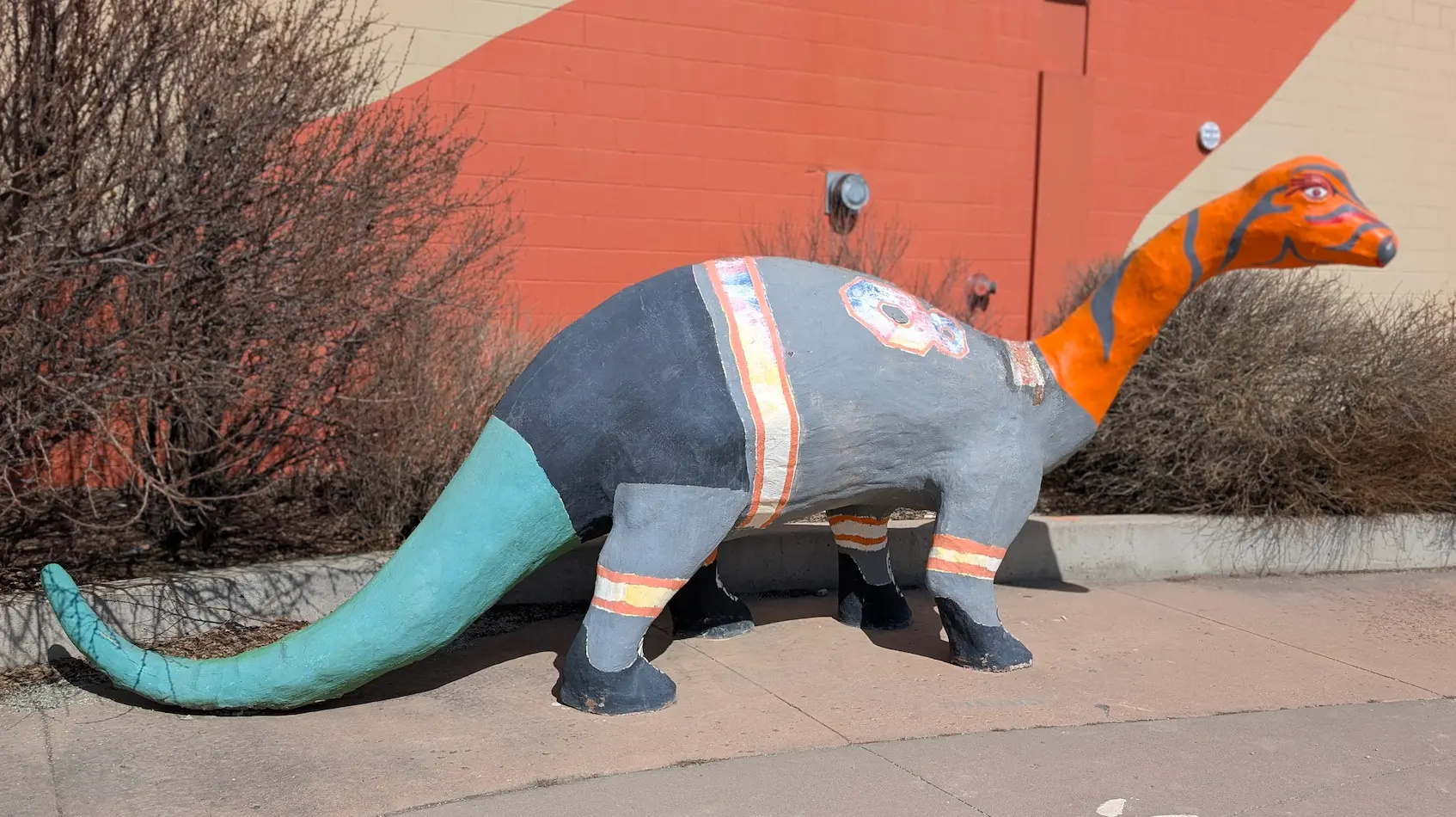 A image of a dinosaur statue Drago