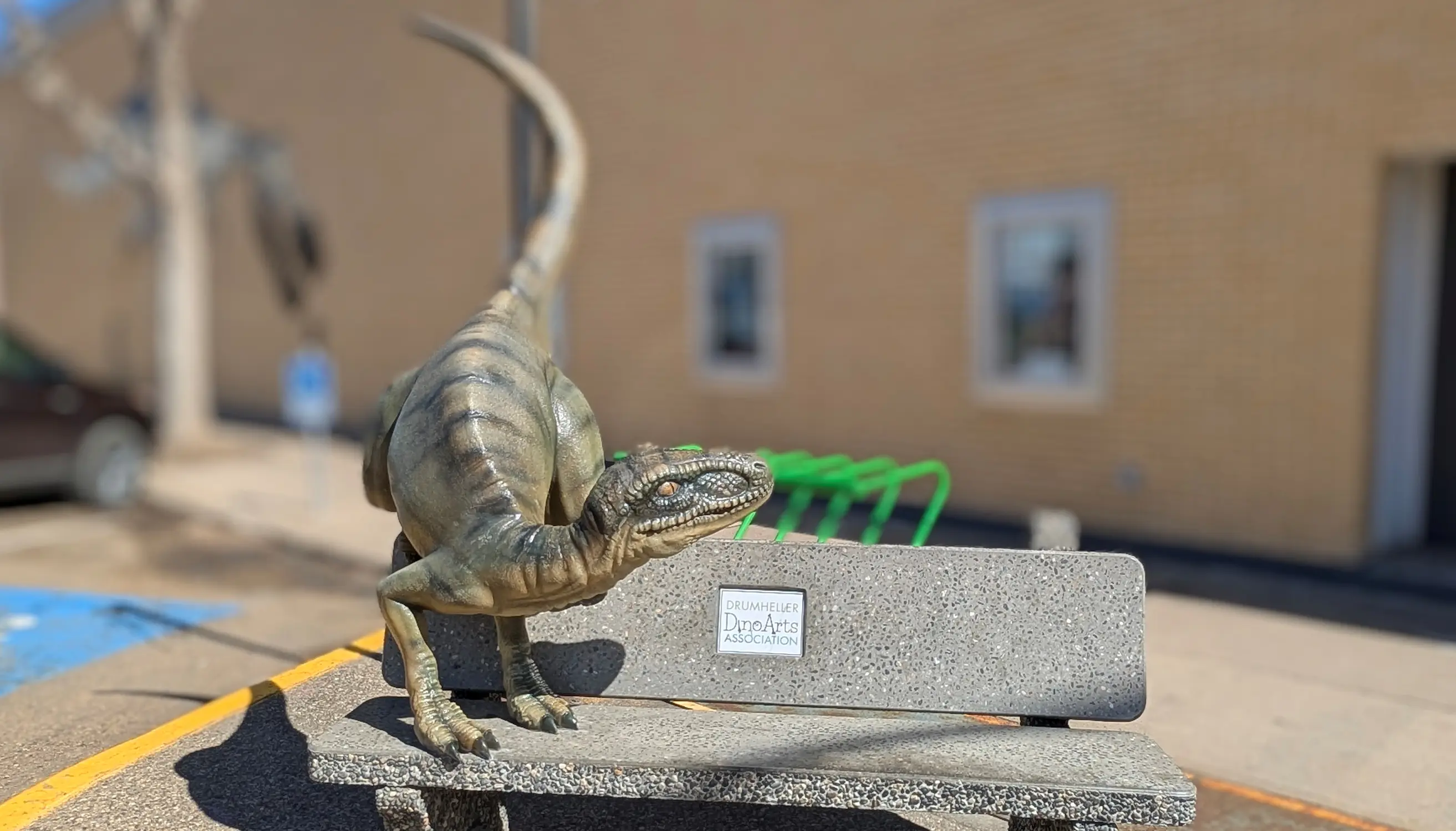 A image of a dinosaur statue Curt